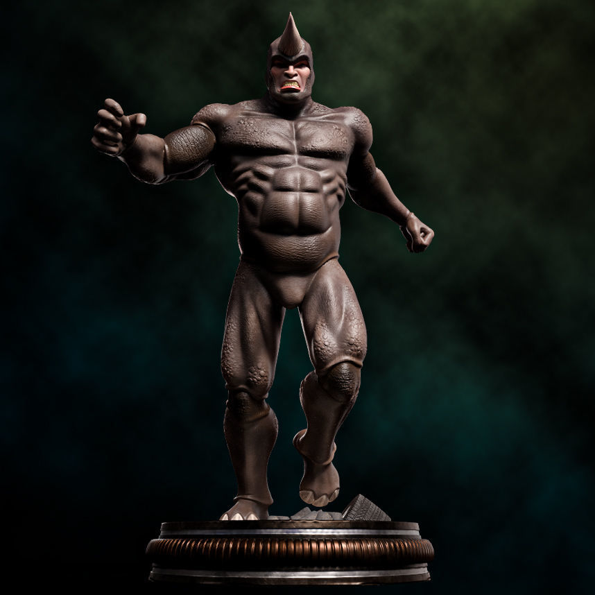 Fanart Rhino from Spiderman - Statue 3D print model_7