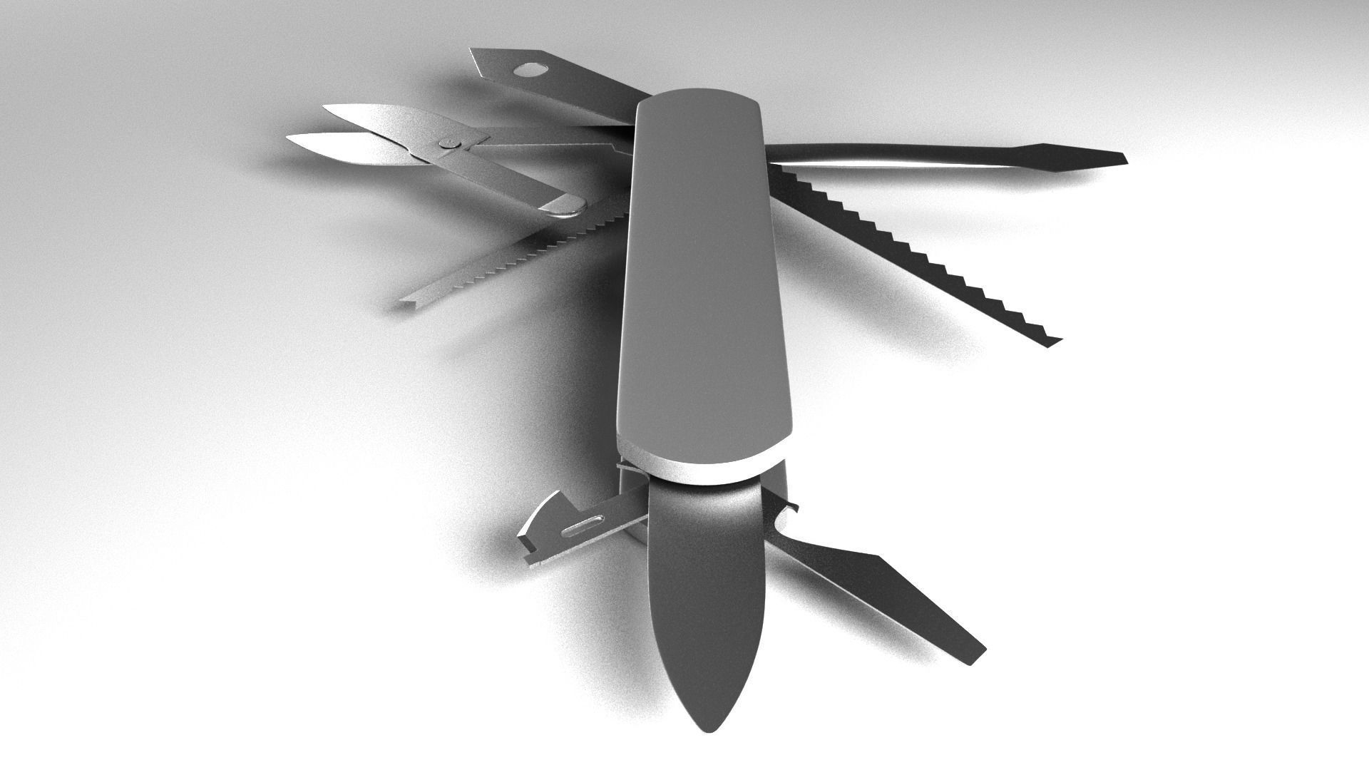Knife Multifunction 3D model_1