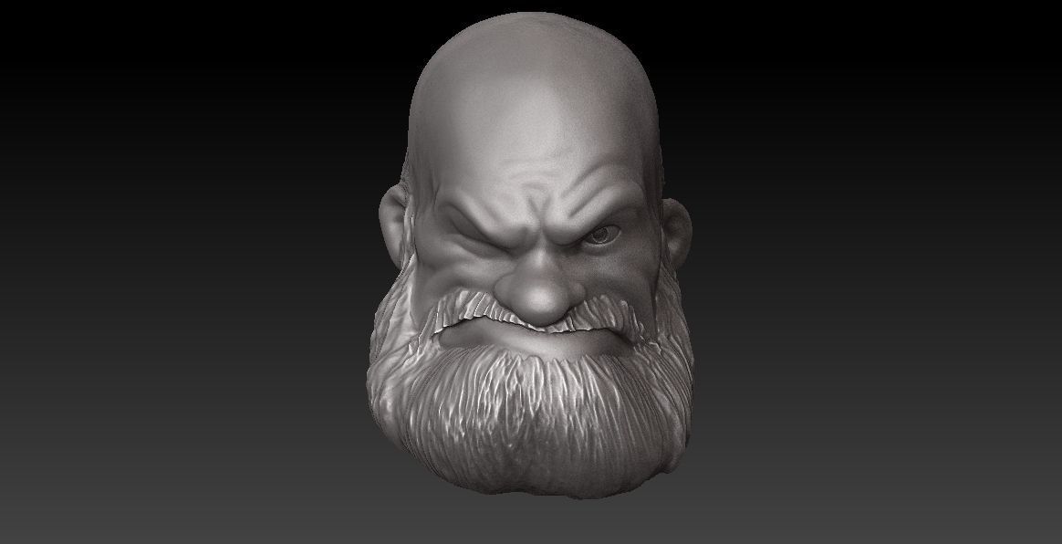 MEZCO SIZE HEAD - OLD POPEYE - INNER MAGNET READY FOR HAT 3D print model_5