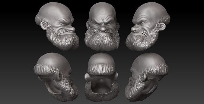 MEZCO SIZE HEAD - OLD POPEYE - INNER MAGNET READY FOR HAT 3D print model