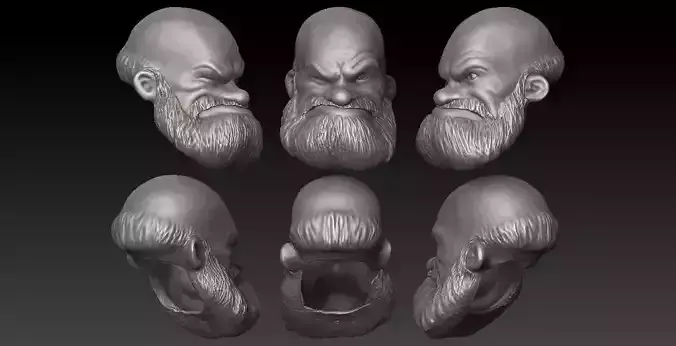 MEZCO SIZE HEAD - OLD POPEYE - INNER MAGNET READY FOR HAT 3D print model