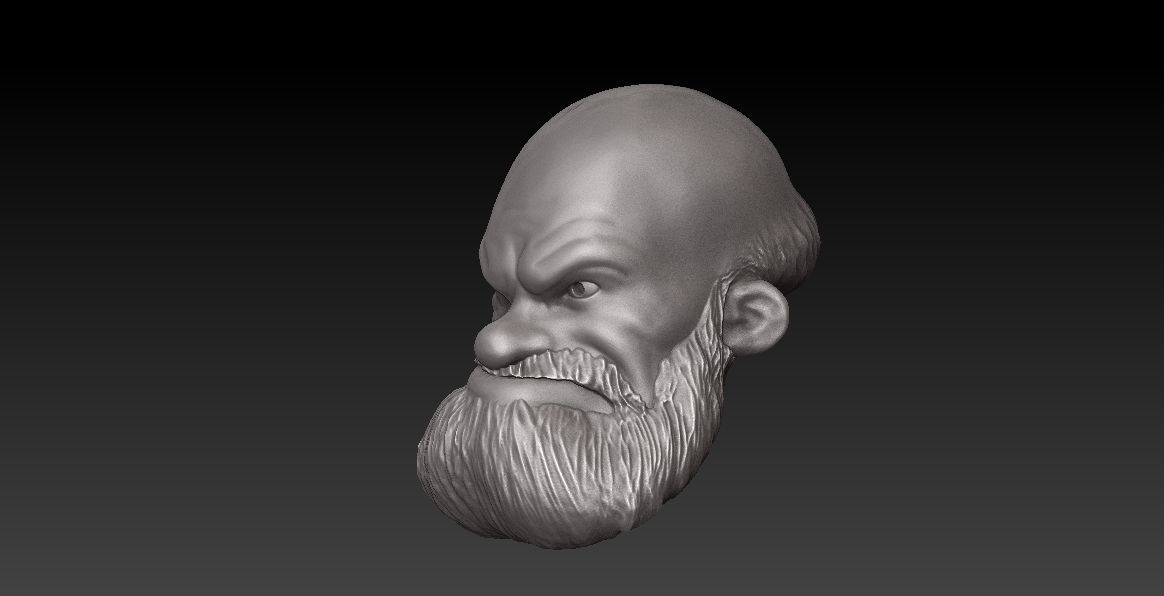 MEZCO SIZE HEAD - OLD POPEYE - INNER MAGNET READY FOR HAT 3D print model_8