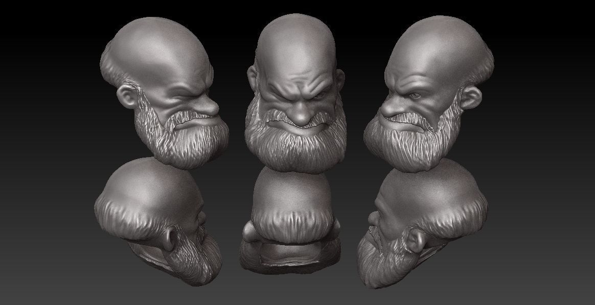 MEZCO SIZE HEAD - OLD POPEYE - INNER MAGNET READY FOR HAT 3D print model_1