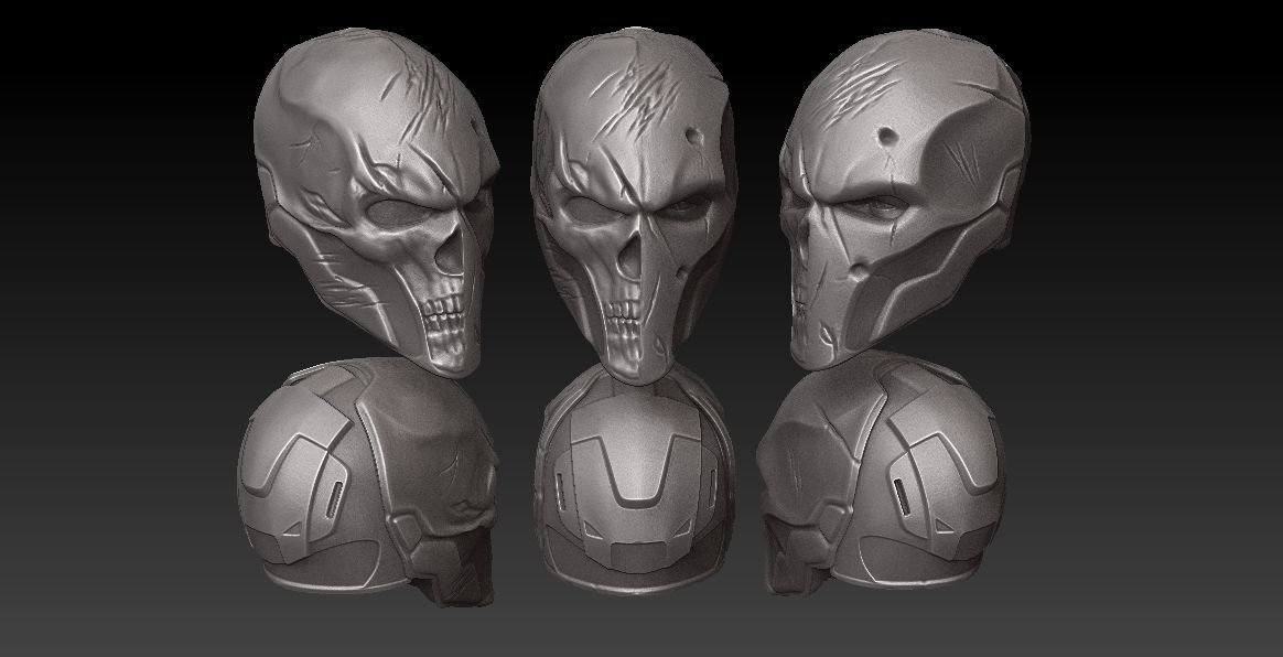 MEZCO SIZE HEAD - DEATHSTROKE REAPER-OPTIONAL BANDANNA MAGNETIC 3D print model_1