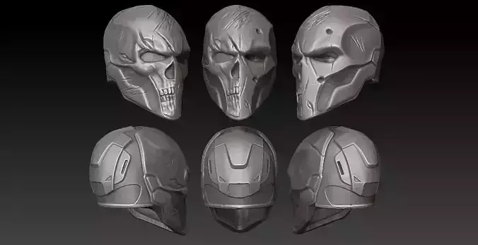 MEZCO SIZE HEAD - DEATHSTROKE REAPER-OPTIONAL BANDANNA MAGNETIC 3D print model