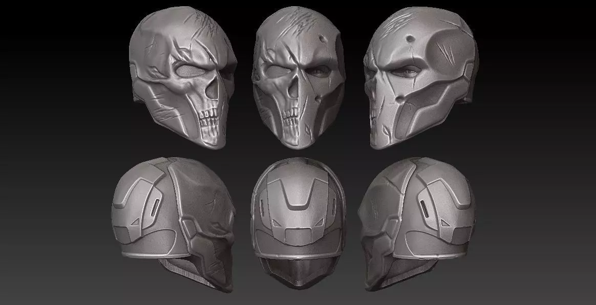 MEZCO SIZE HEAD - DEATHSTROKE REAPER-OPTIONAL BANDANNA MAGNETIC 3D print model_0