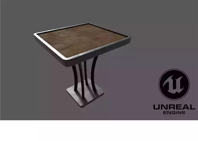 Game Ready Table 3D Model  UVW Unwrapped Game Ready Low Poly