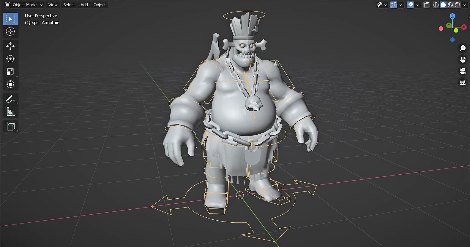 Halloween stylized monster - Krod rigged 3D model_4