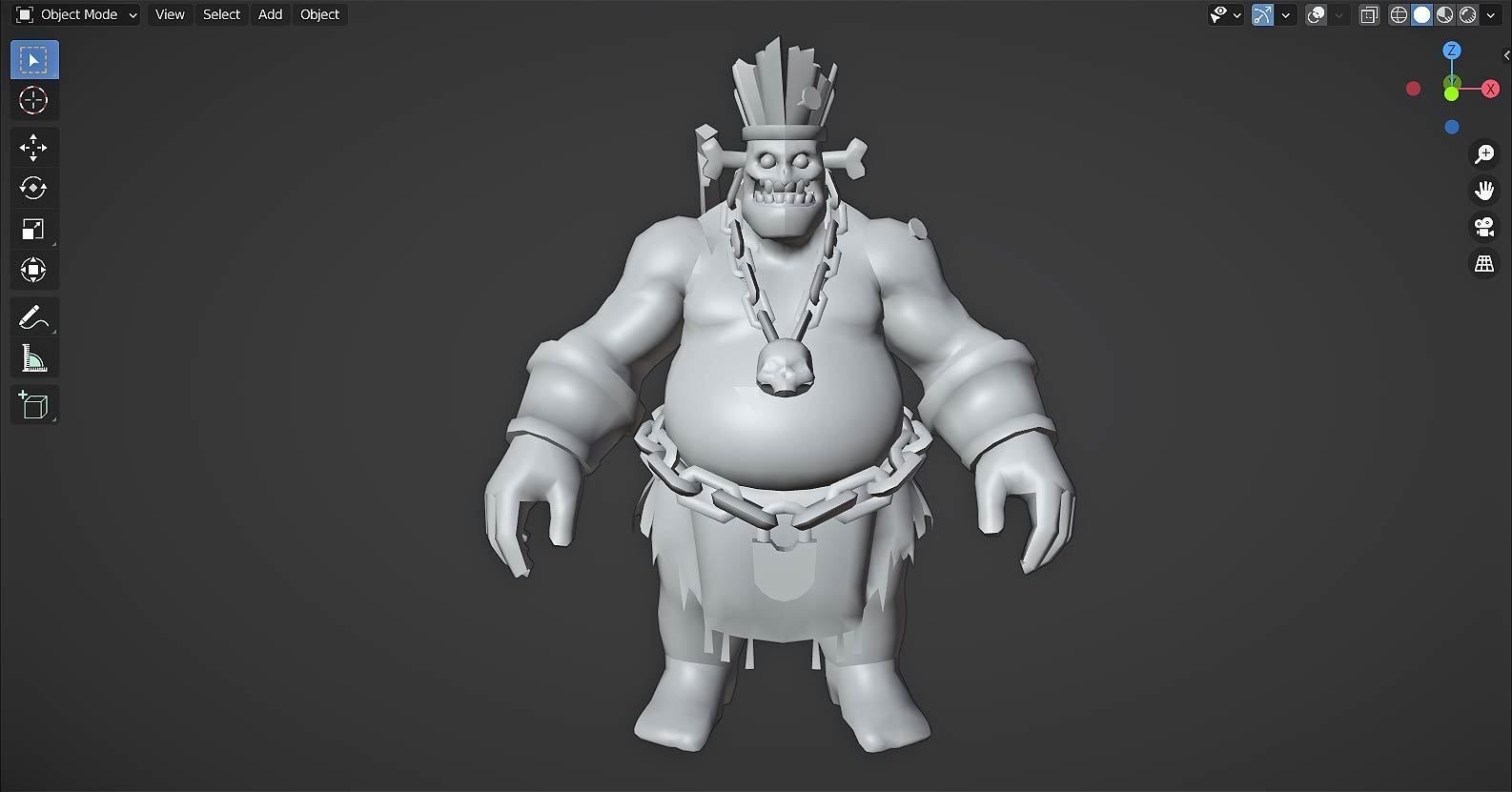 Halloween stylized monster - Krod rigged 3D model_9