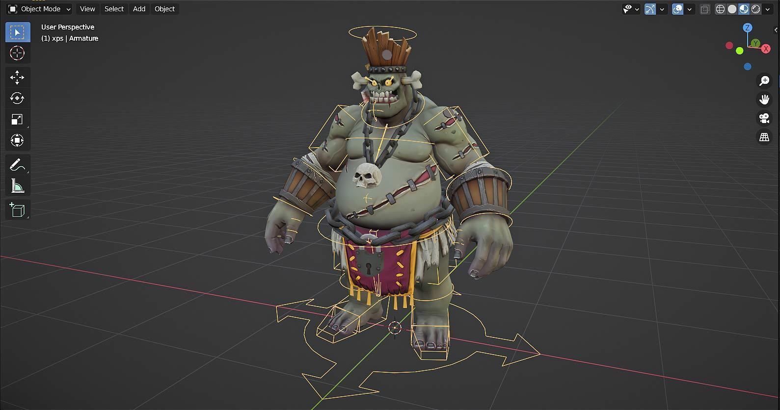 Halloween stylized monster - Krod rigged 3D model_14
