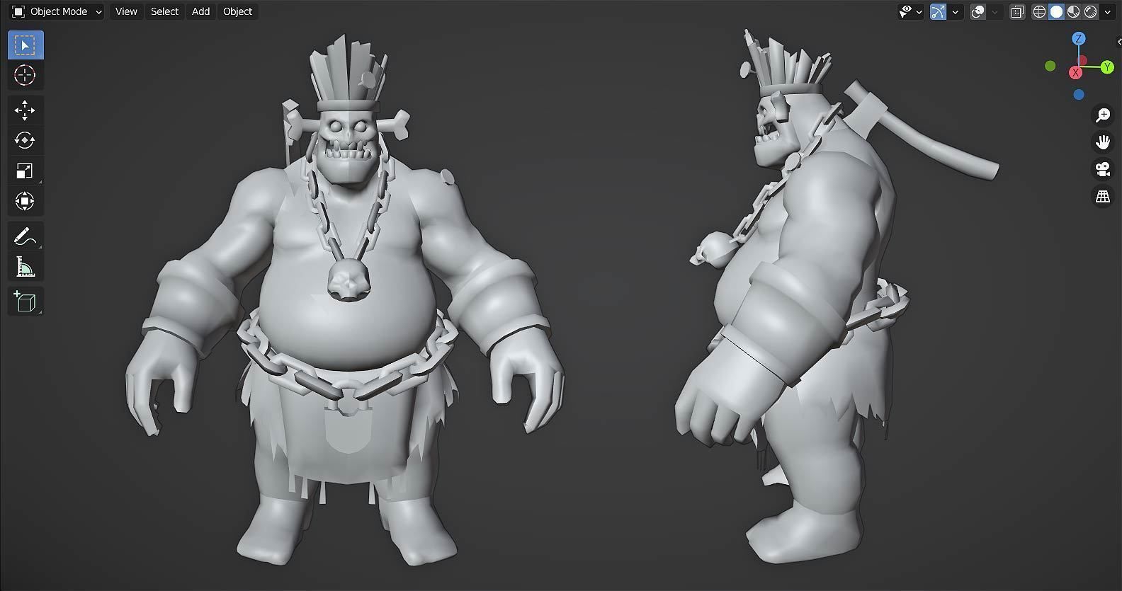 Halloween stylized monster - Krod rigged 3D model_13