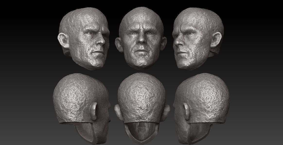 ONE12 SCALE HEAD - RYAN REYNOLDS - DEADPOOL NO NECK - MOVIE VER 3D print model_1