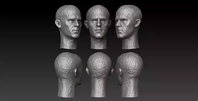 ONE12 SCALE HEAD - RYAN REYNOLDS - DEADPOOL with NECK -MOVIE VER 3D print model