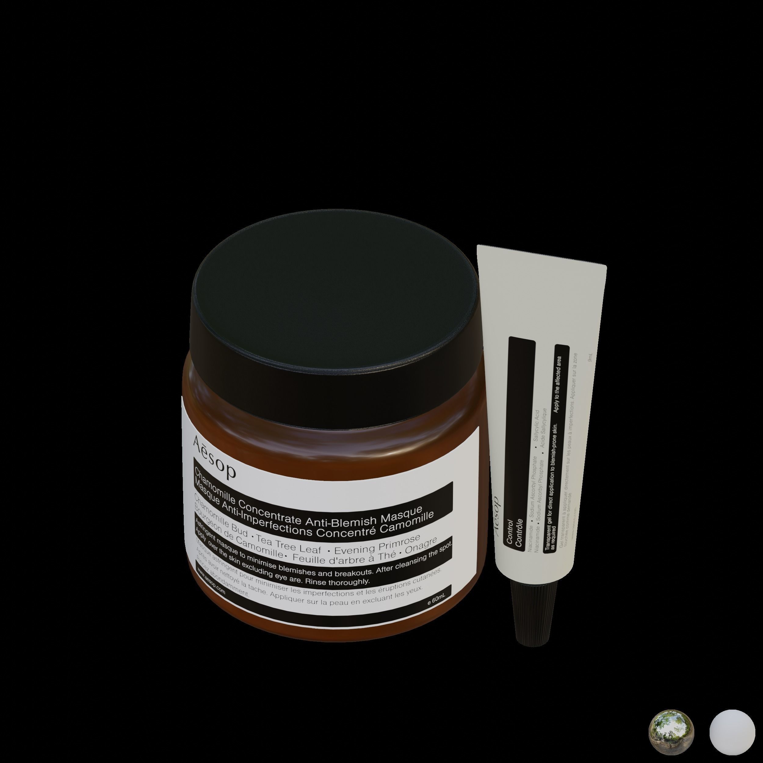 Aesop Bundle Blemish Control Duo Hybris Low-poly 3D model_4