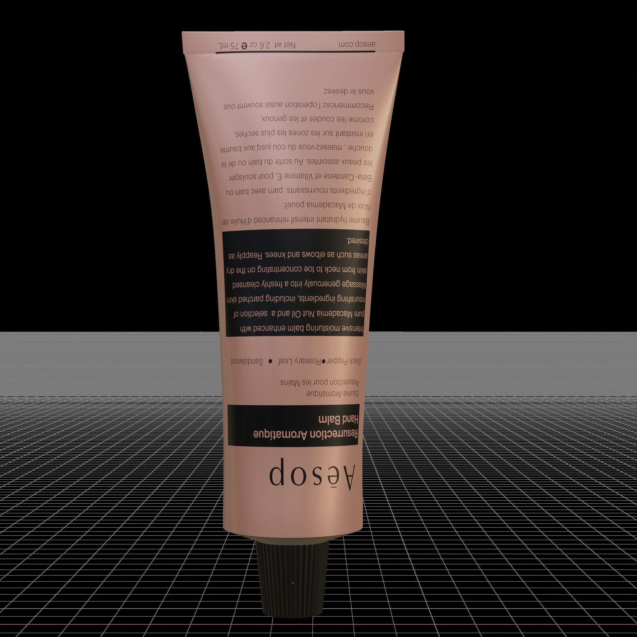 Aesop Body Resurrection Aromatique Hand Balm 75 ml Low-poly 3D model_3