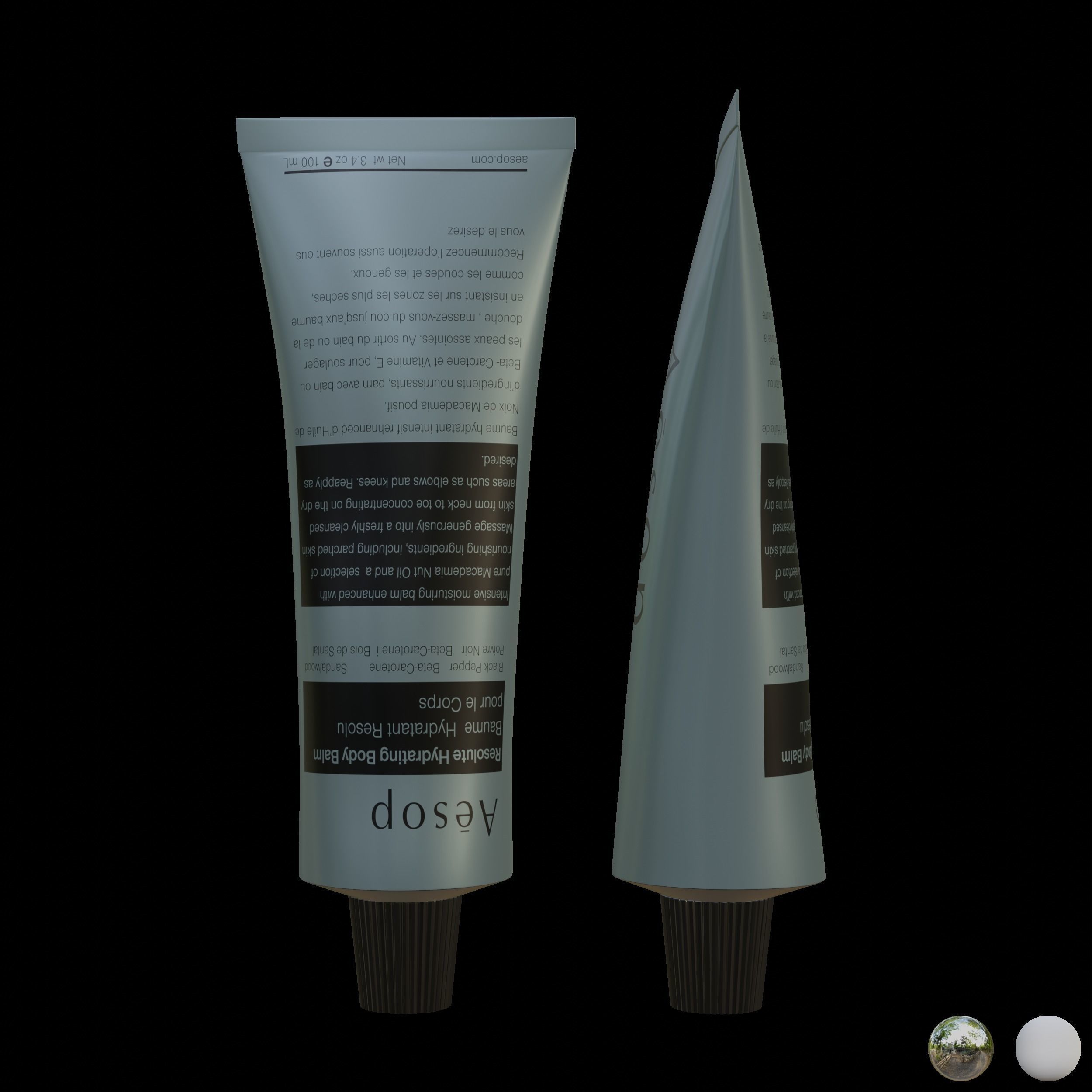 Aesop Body Resolute Hydrating Body balm 100ml Hybris Large Low-poly 3D model_4