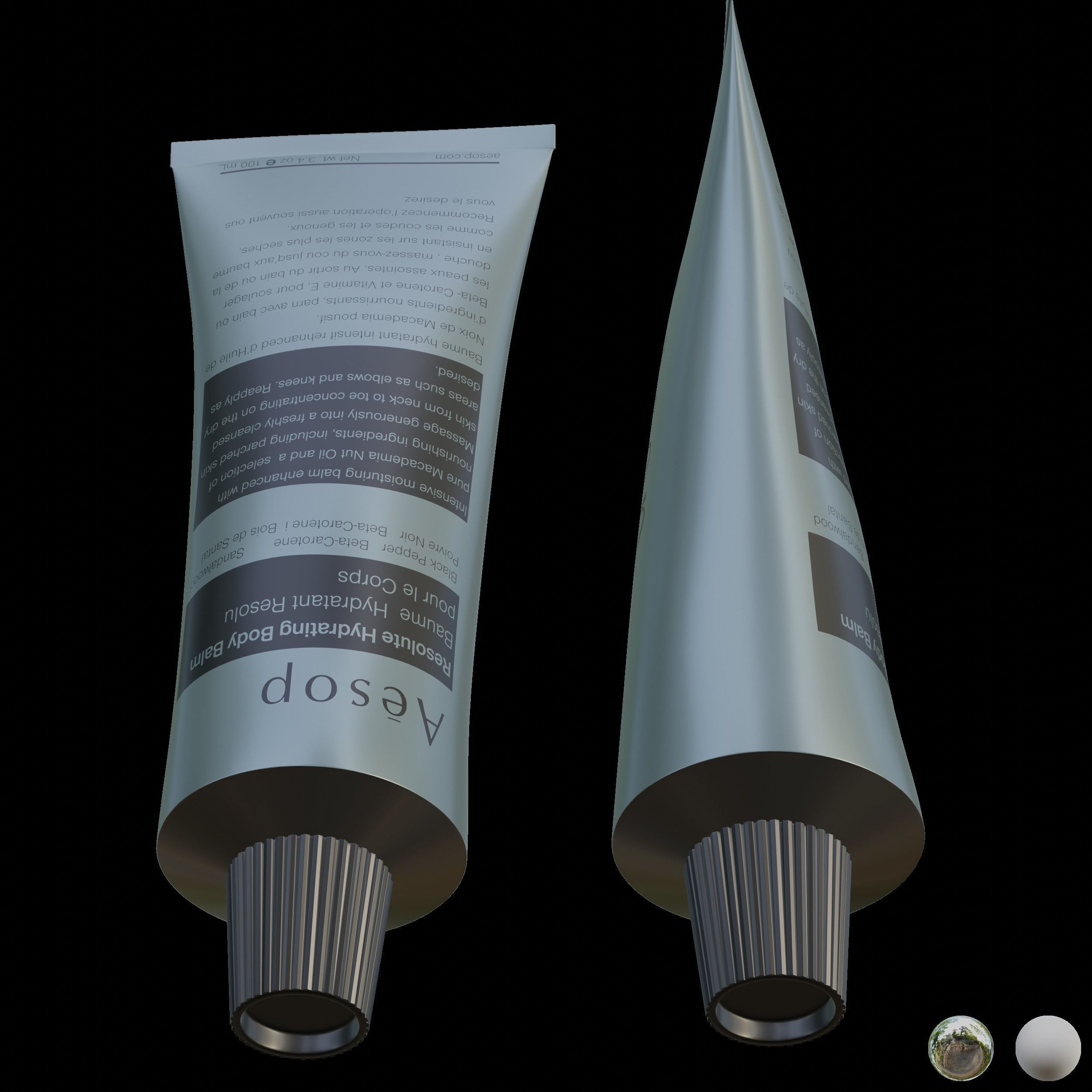 Aesop Body Resolute Hydrating Body balm 100ml Hybris Large Low-poly 3D model_7