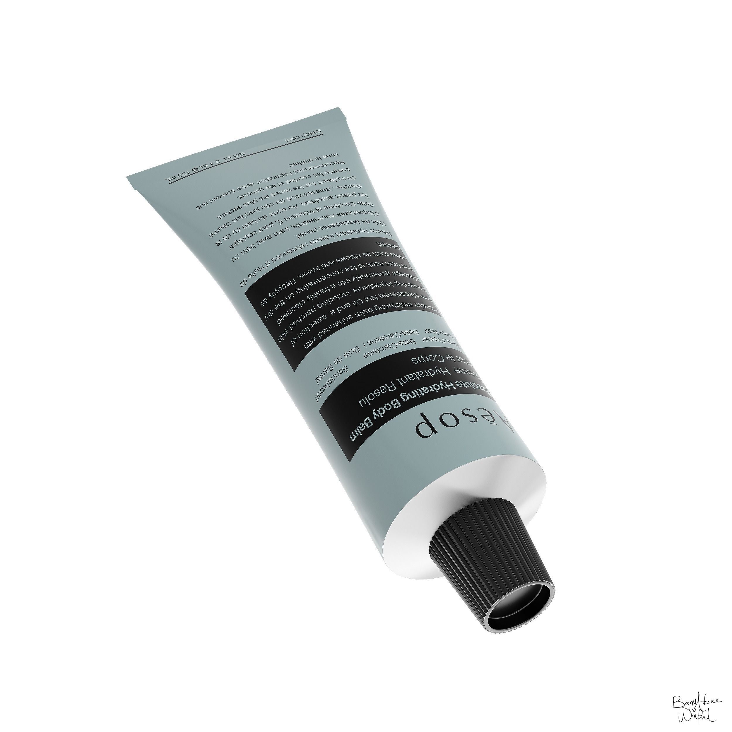 Aesop Body Resolute Hydrating Body balm 100ml Hybris Large Low-poly 3D model_2