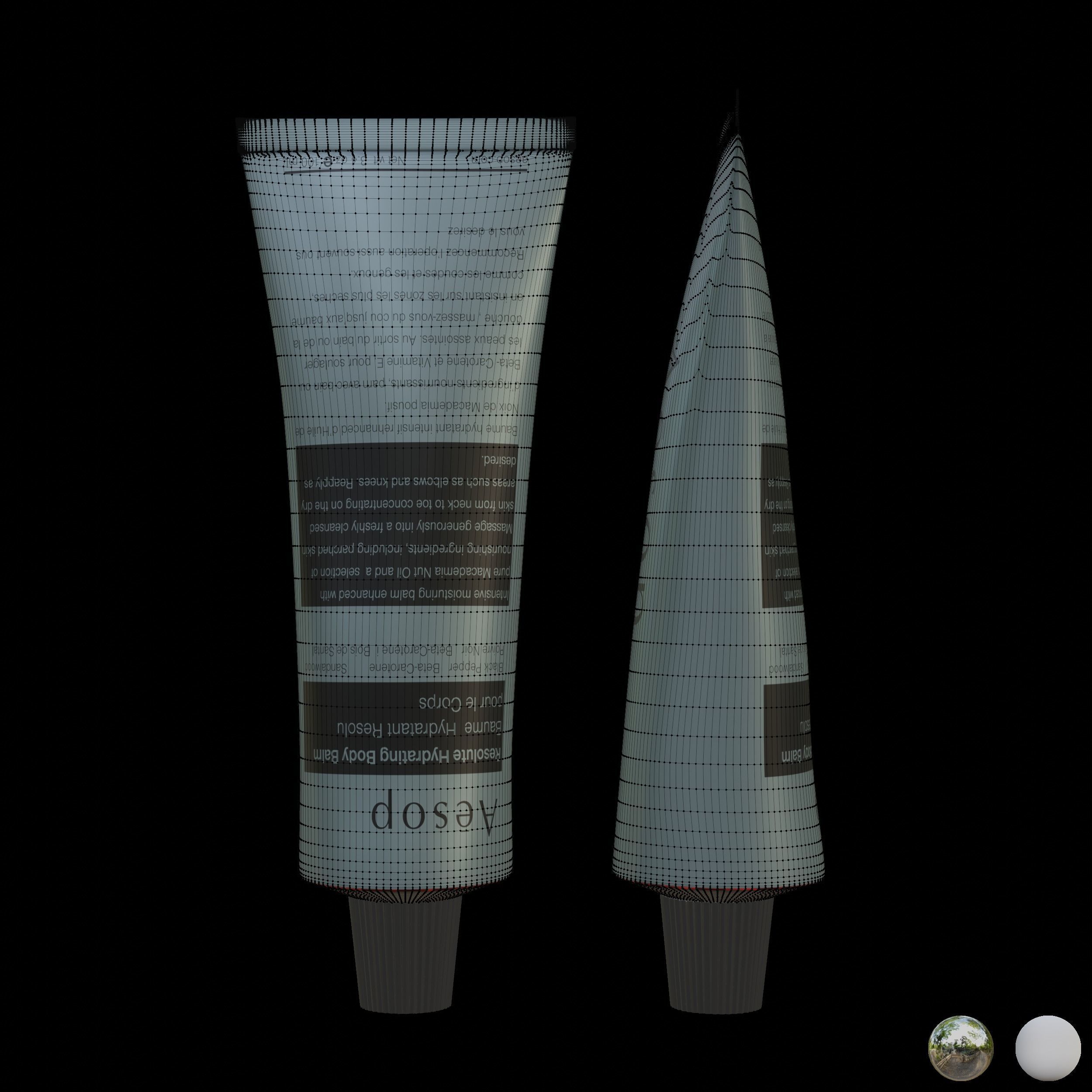 Aesop Body Resolute Hydrating Body balm 100ml Hybris Large Low-poly 3D model_5