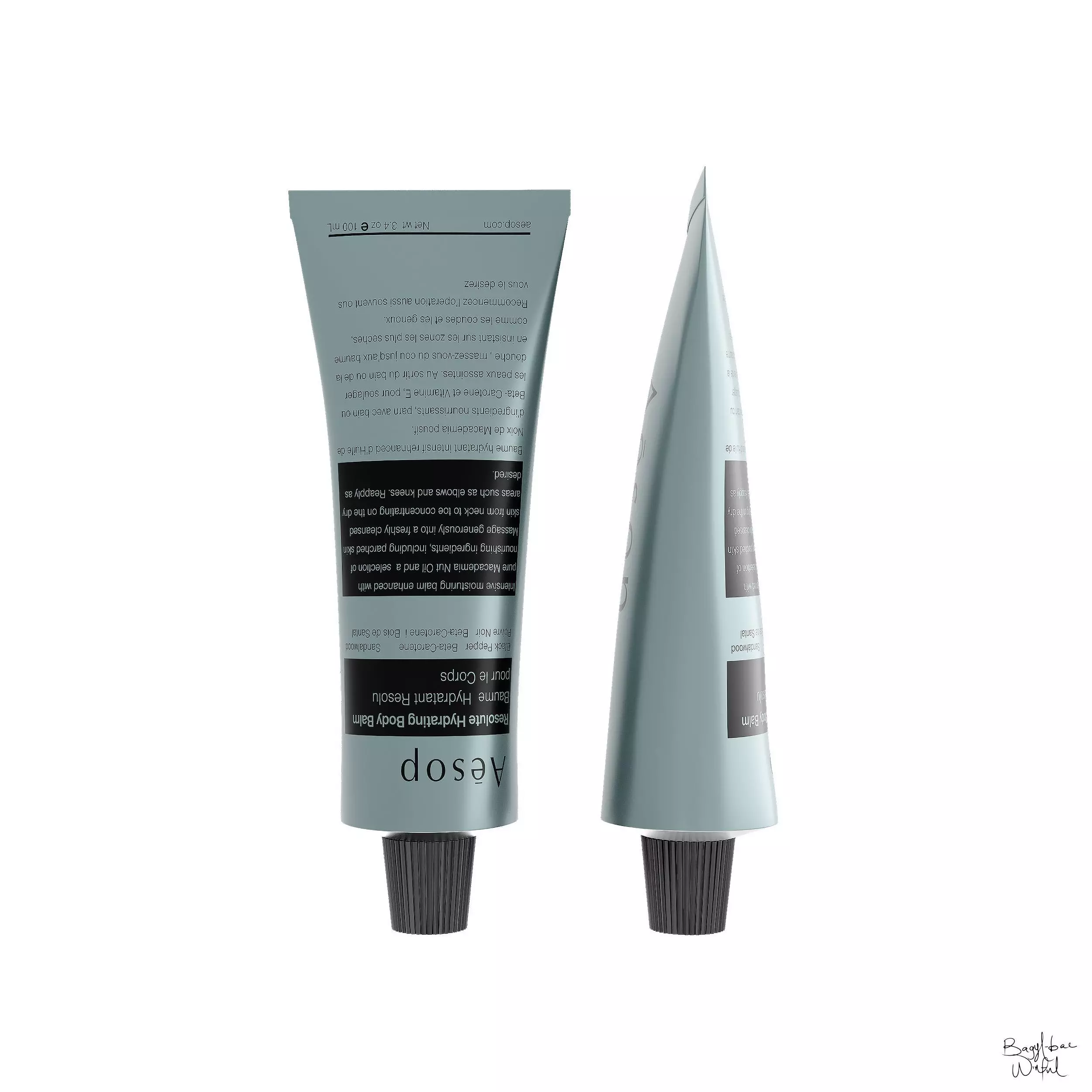 Aesop Body Resolute Hydrating Body balm 100ml Hybris Large Low-poly 3D model_0