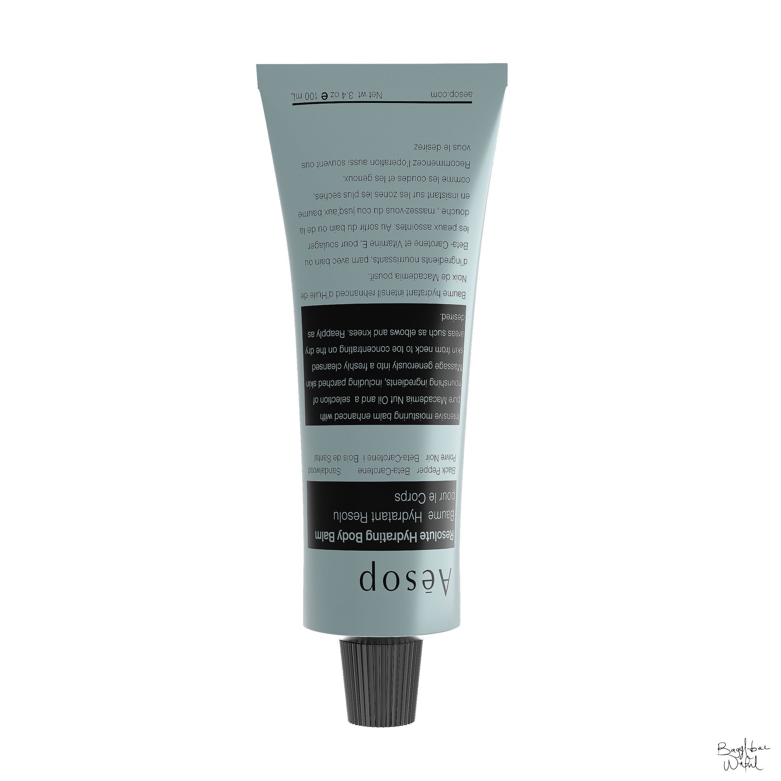 Aesop Body Resolute Hydrating Body balm 100ml Hybris Large Low-poly 3D model_3