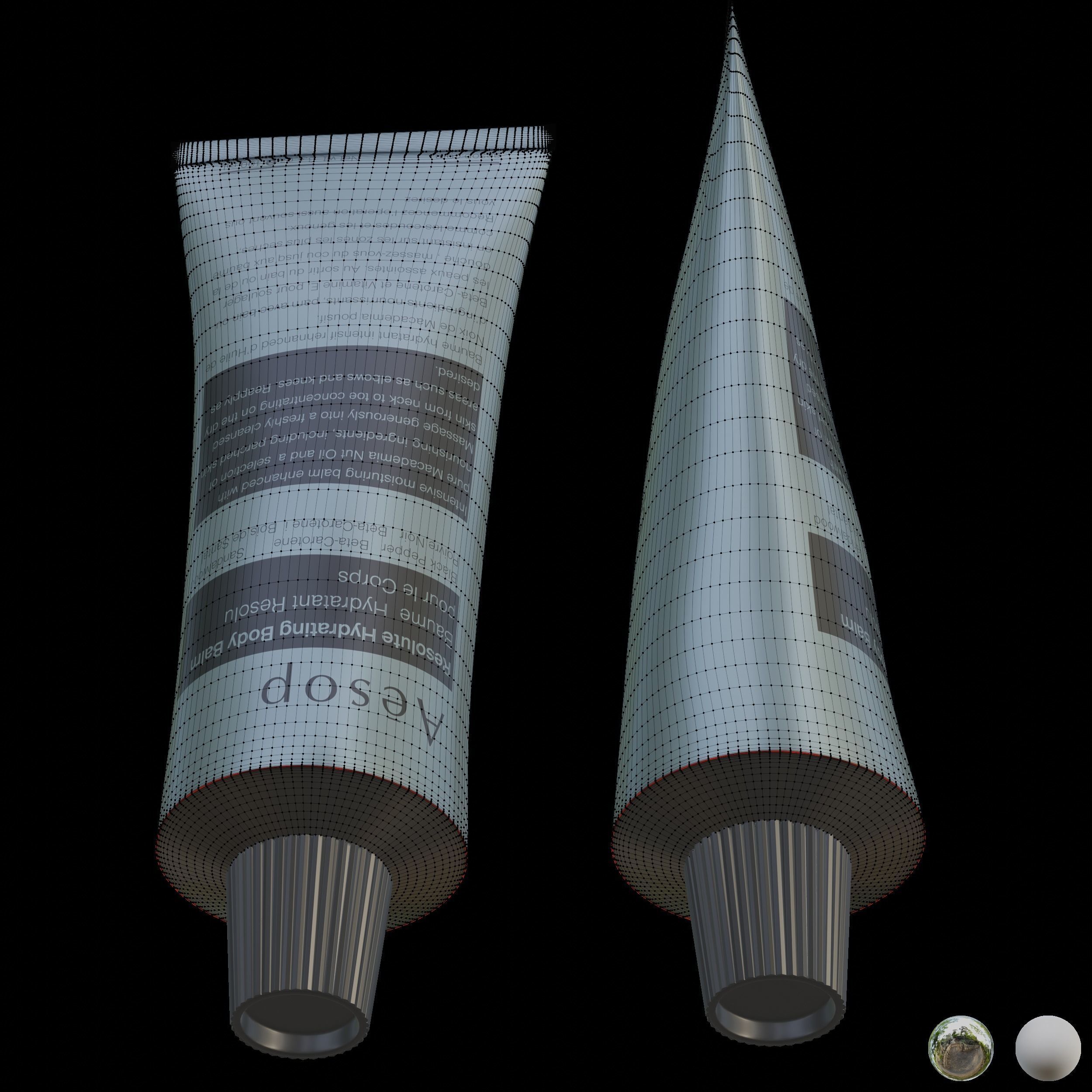 Aesop Body Resolute Hydrating Body balm 100ml Hybris Large Low-poly 3D model_8