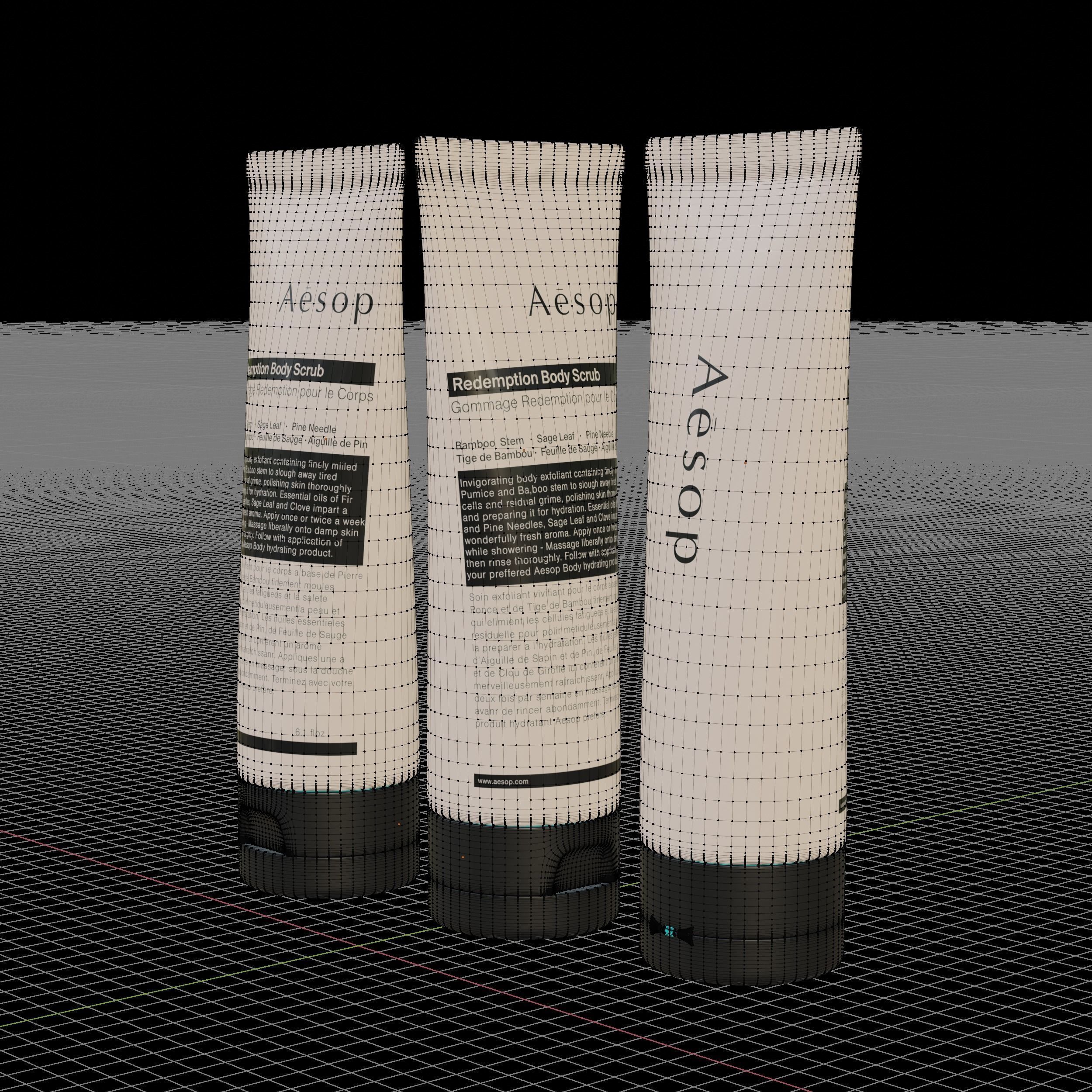 Aesop Body Redemption Body Scrub 180ml Large Low-poly 3D model_3