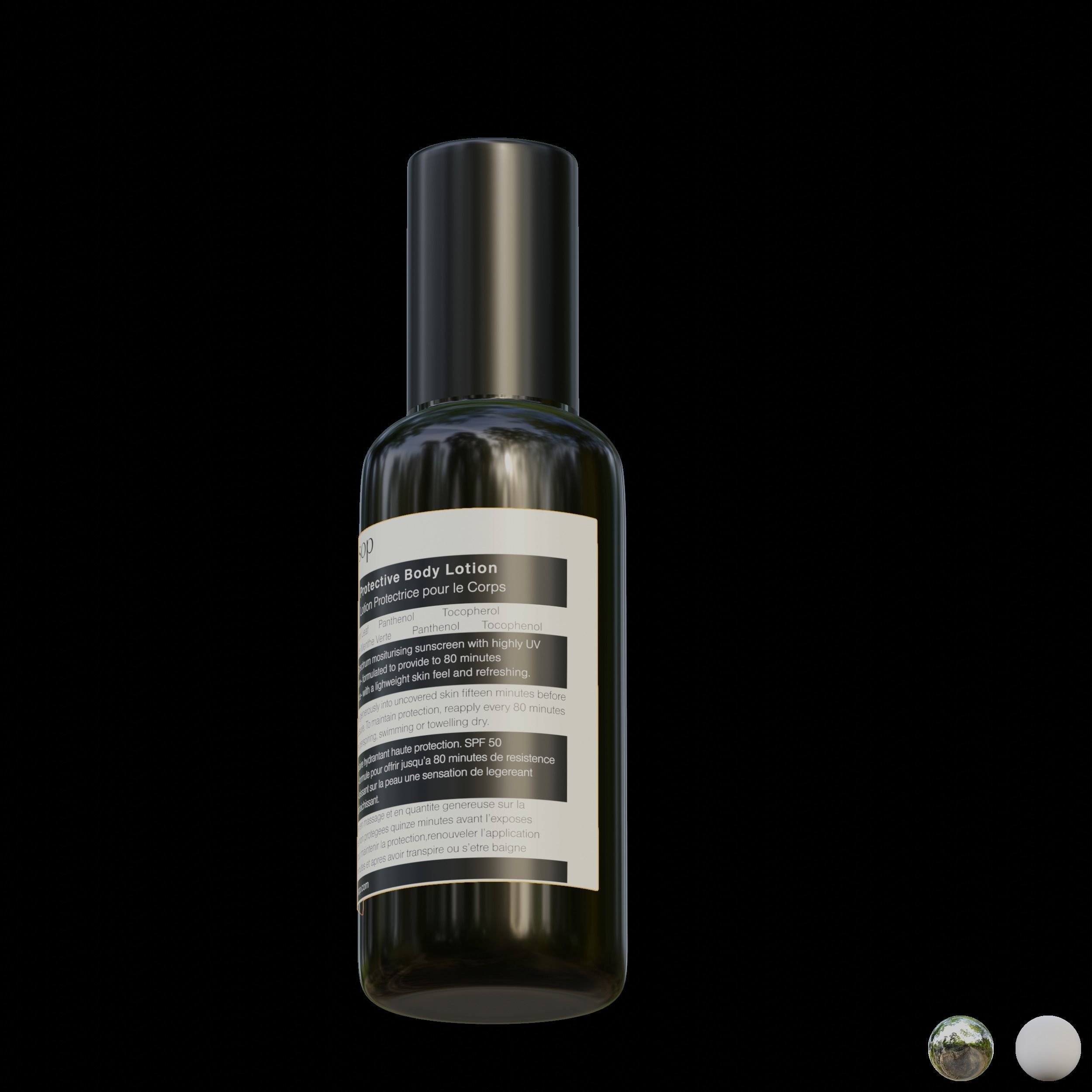 Aesop Body Protective Body Lotion SPF50 150ml Large Low-poly 3D model_5