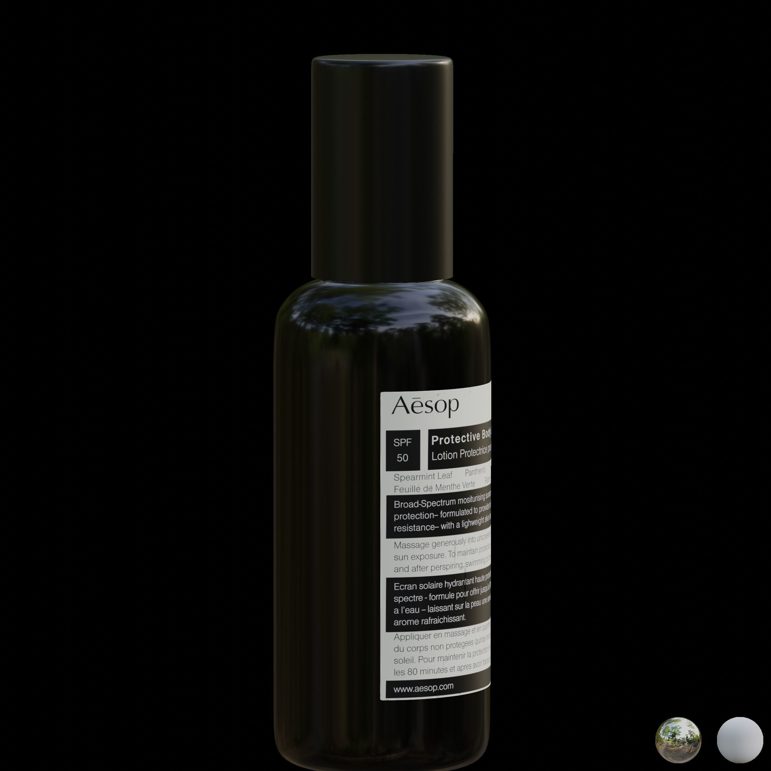 Aesop Body Protective Body Lotion SPF50 150ml Large Low-poly 3D model_2
