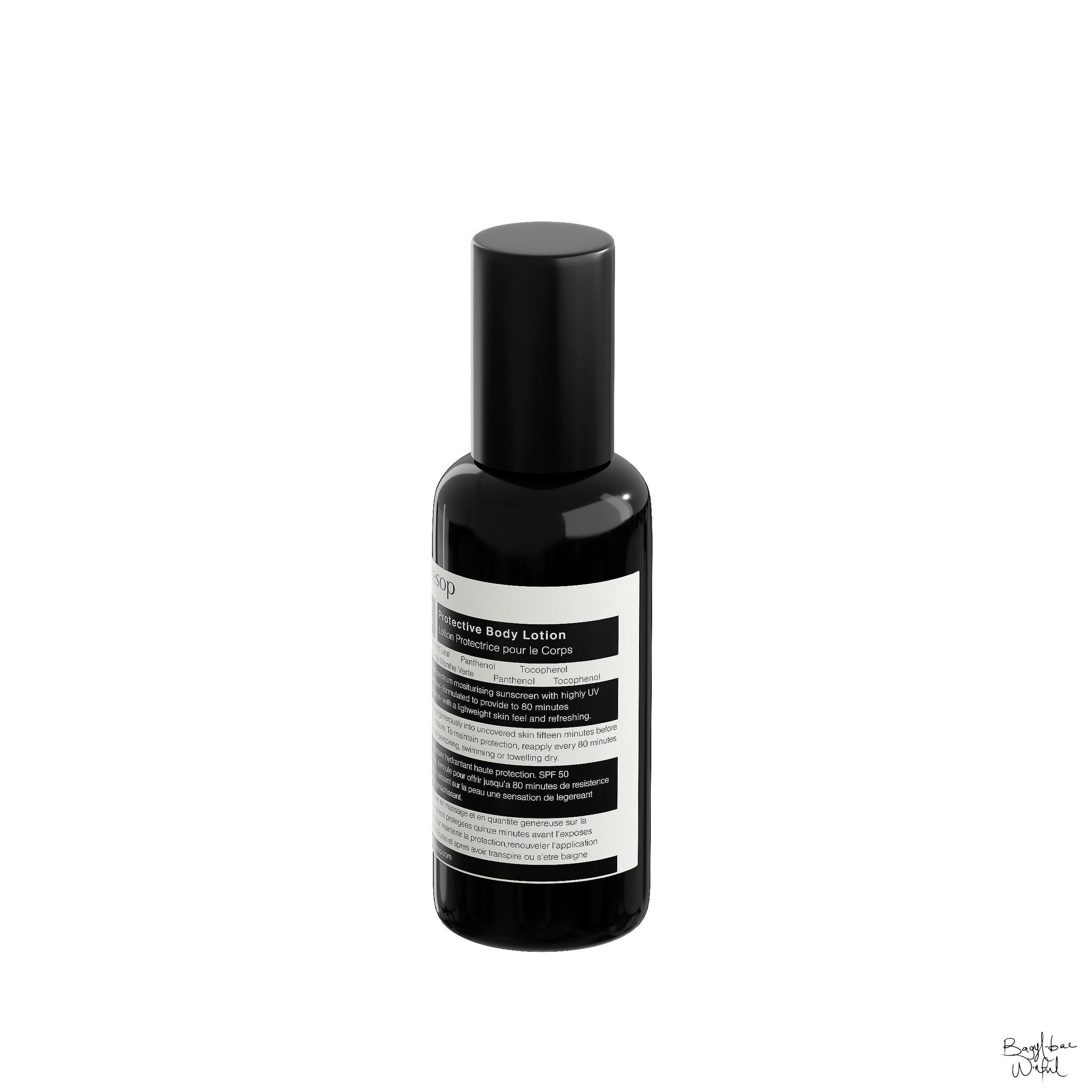 Aesop Body Protective Body Lotion SPF50 150ml Large Low-poly 3D model_1