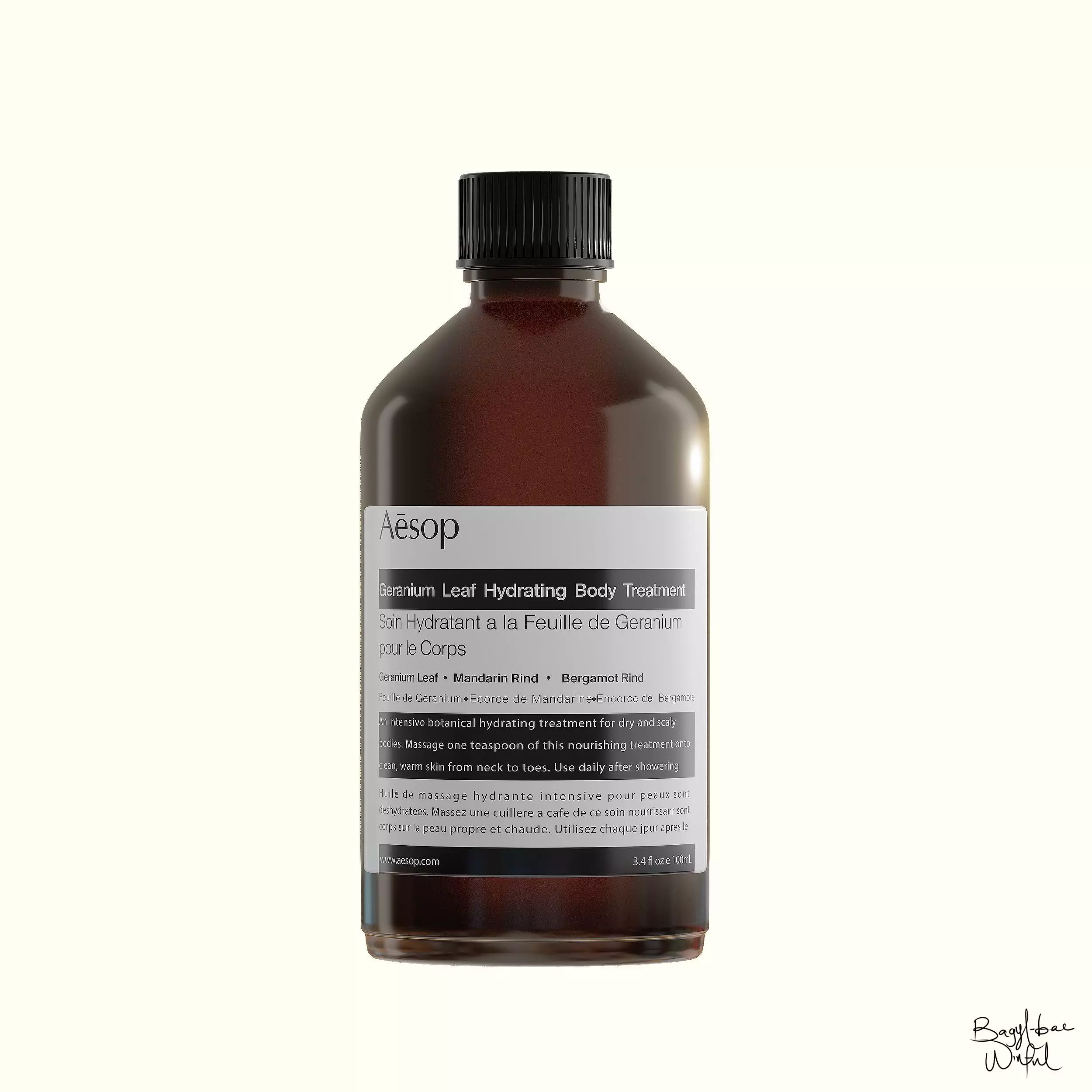 Aesop Body Geranium Leaf Hydrateing Body Treatment 100ml Large Low-poly 3D model_0