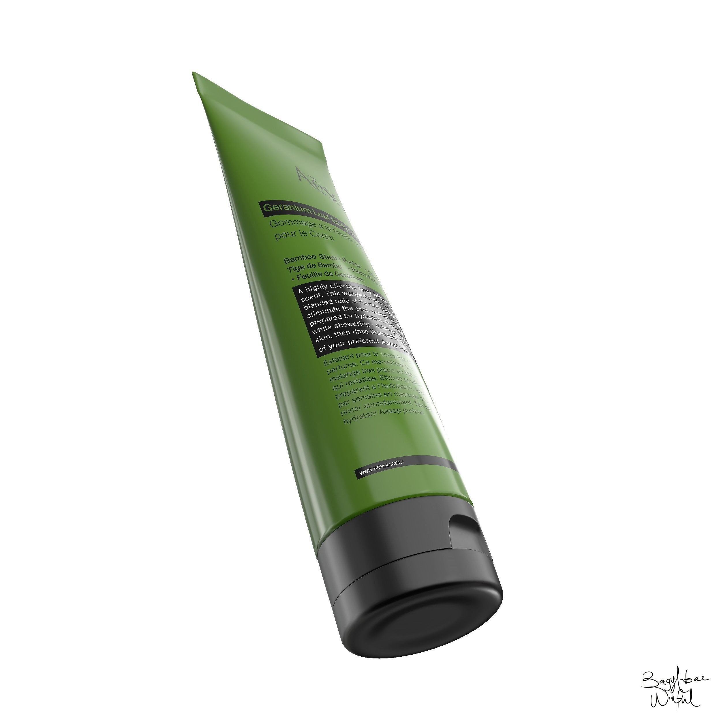 Aesop Body Geranium Leaf Body Scrub 180ml Large Low-poly 3D model_2