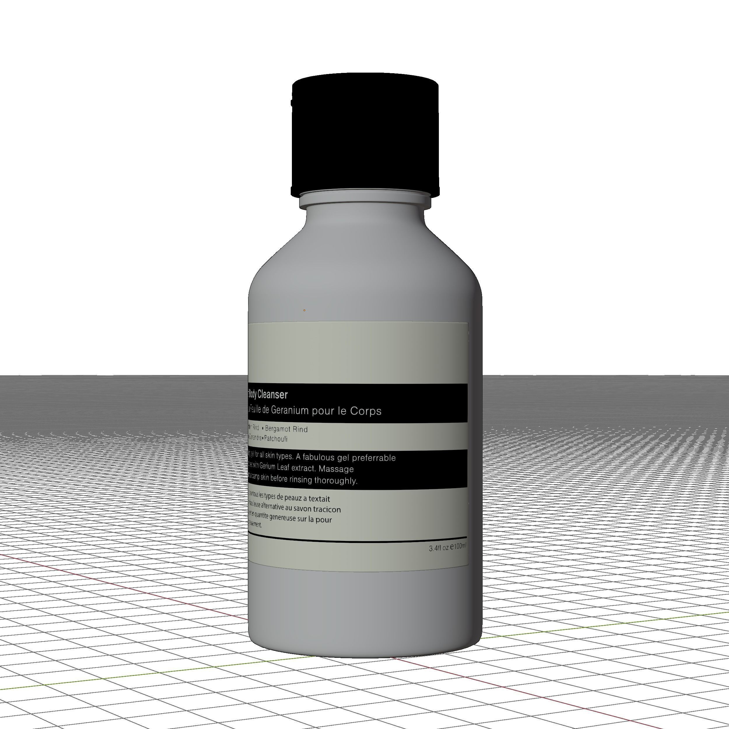 Aesop Body Geranium Body Cleanser 100ml Low-poly 3D model_3