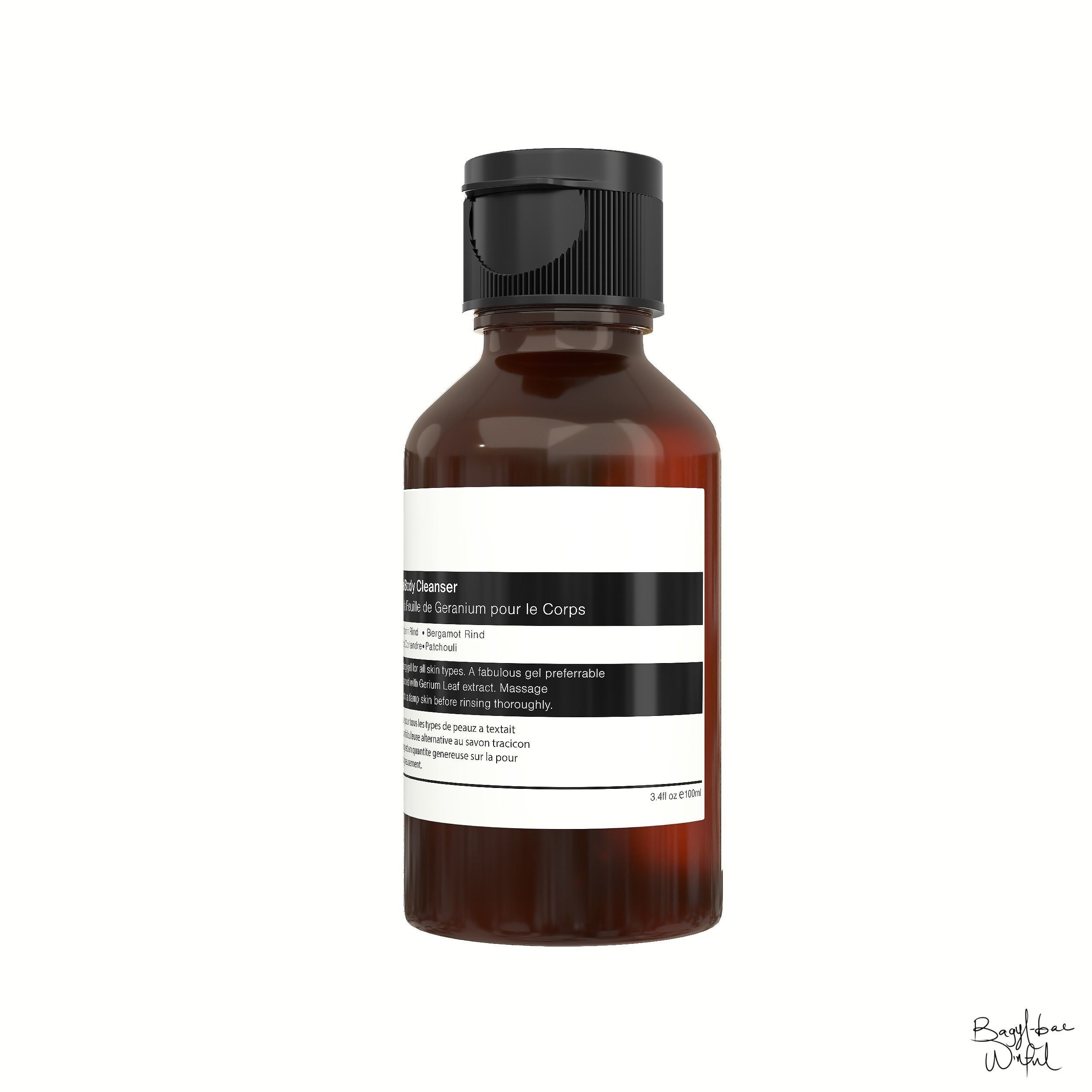 Aesop Body Geranium Body Cleanser 100ml Low-poly 3D model_2