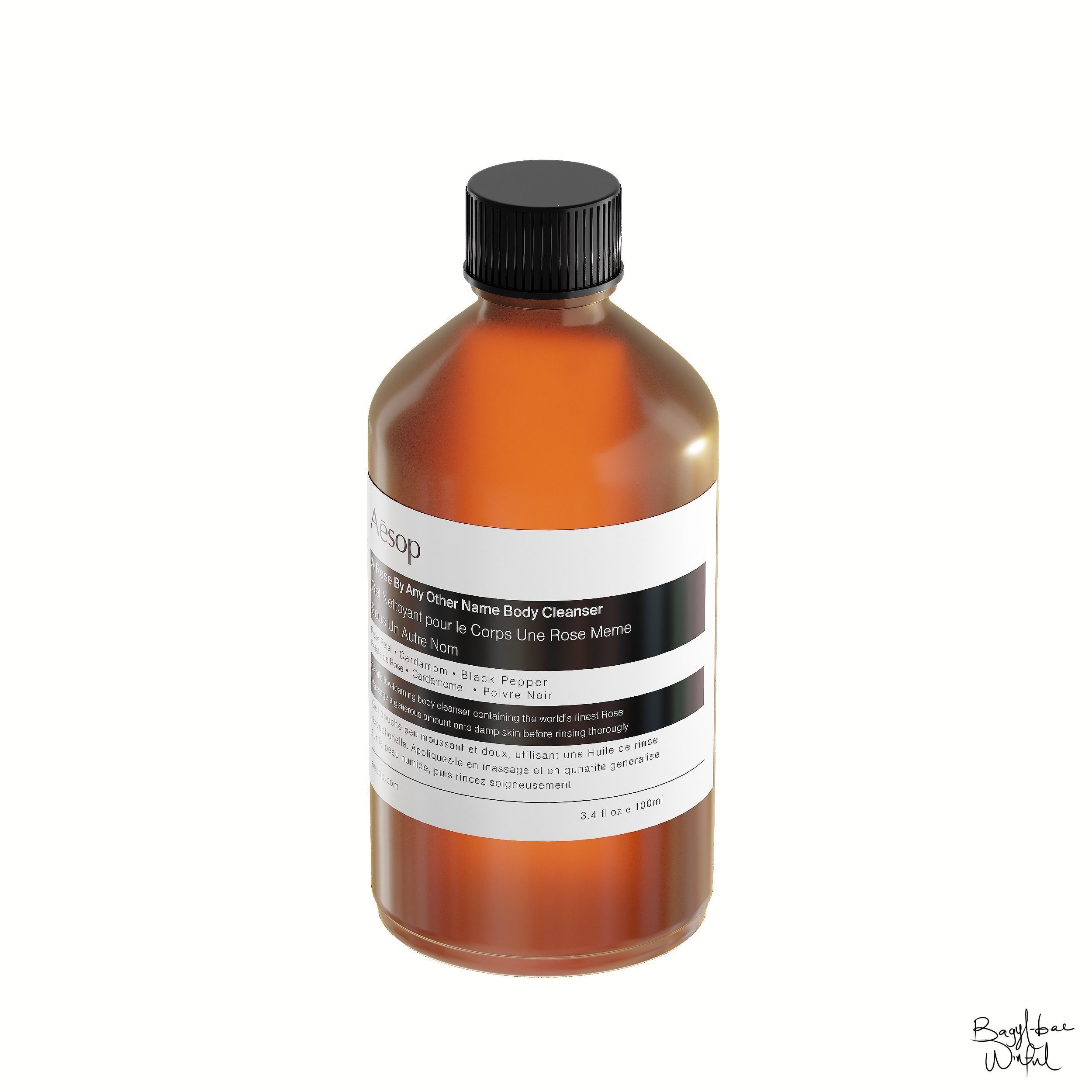 Aesop Body Coriander Seed Cleanser 100ml Low-poly 3D model_4
