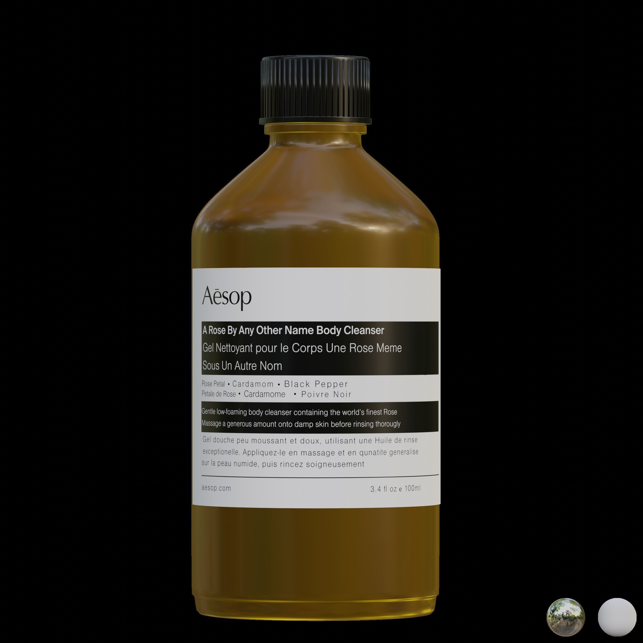 Aesop Body Coriander Seed Cleanser 100ml Low-poly 3D model_9