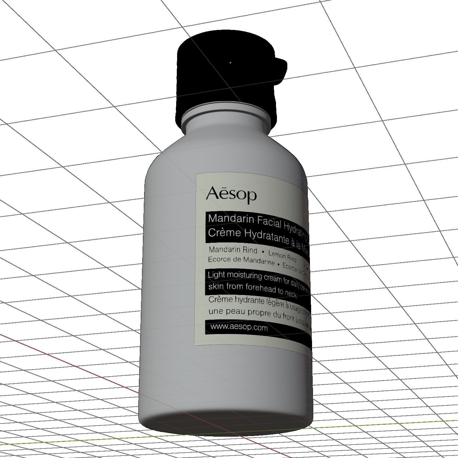 Aesop Body Citrus Melange Body Cleanser 100ml Large Low-poly 3D model_3