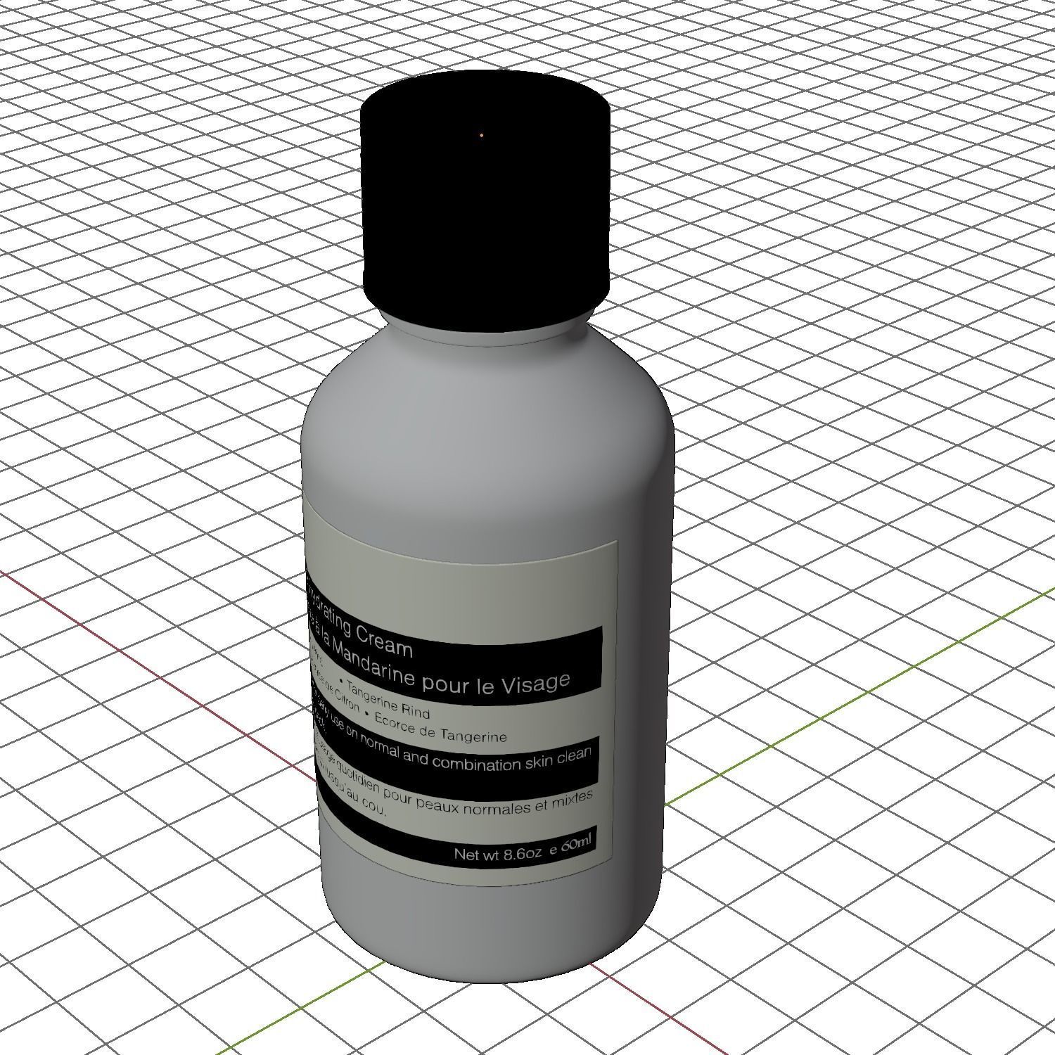 Aesop Body Citrus Melange Body Cleanser 100ml Large Low-poly 3D model_4