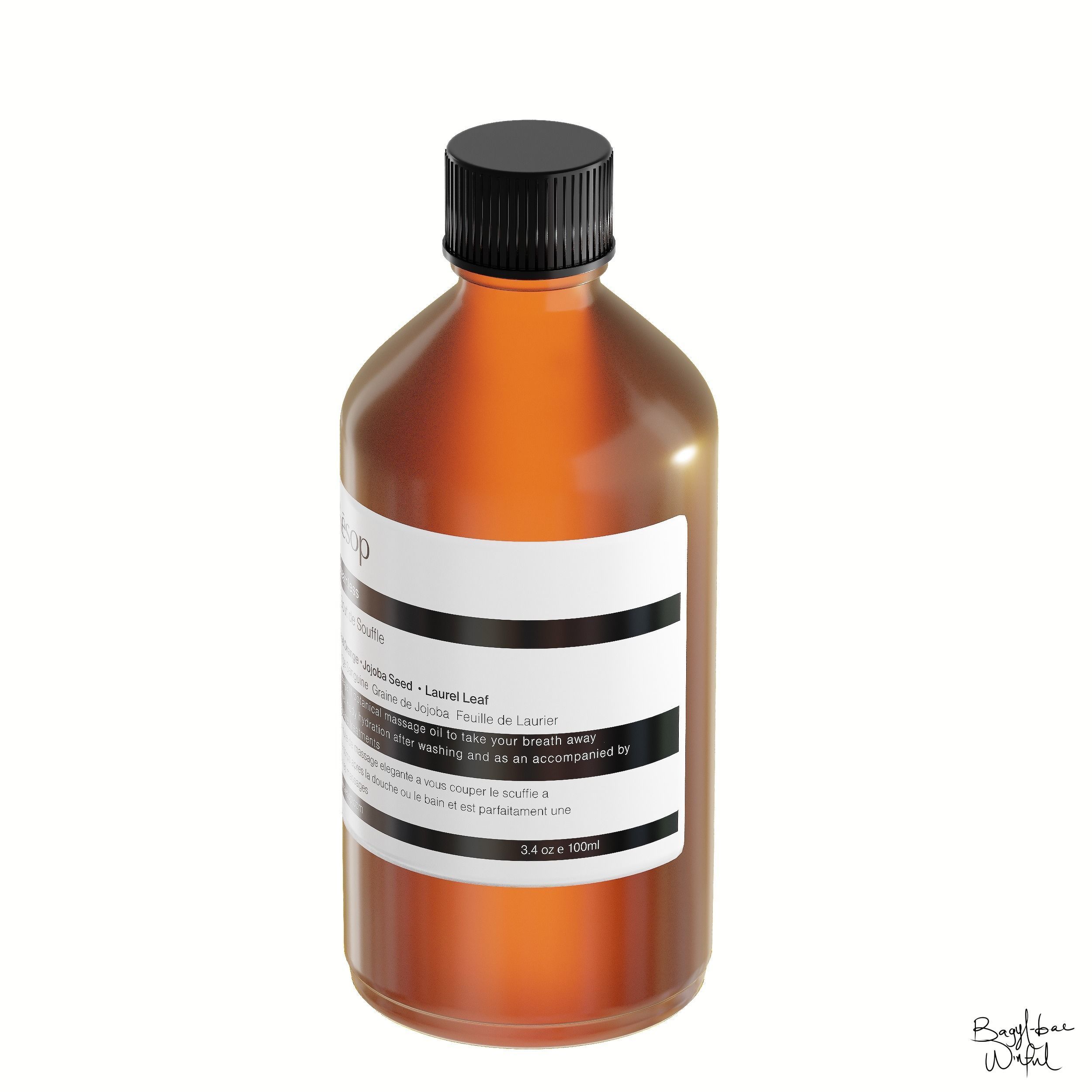 Aesop Body Breathless 100ml Large Low-poly 3D model_1