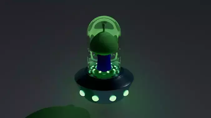 cartoon alien Low-poly 3D model