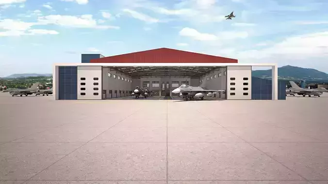 Warehouse  interior and exterior 3D model 3D model