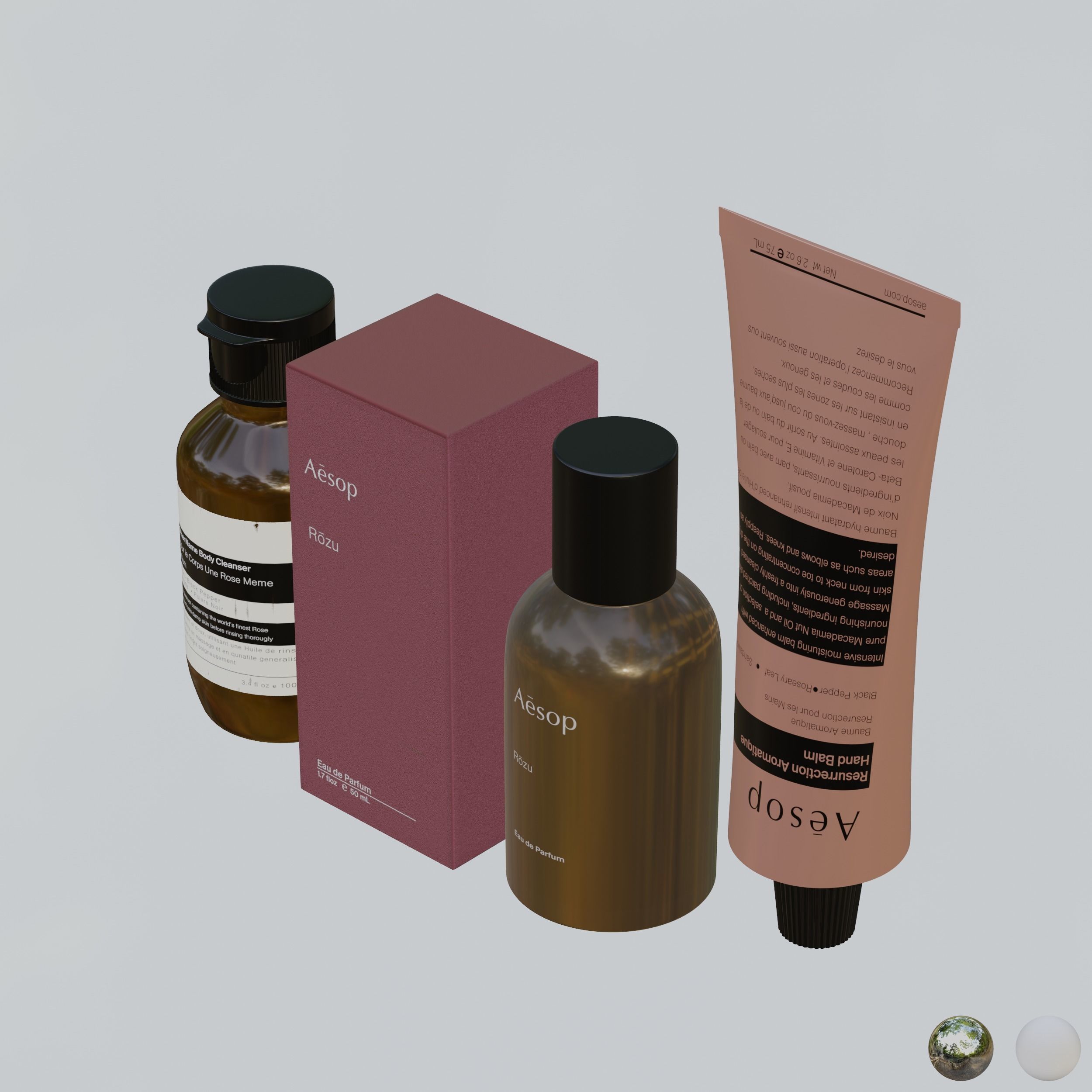 Aesop Bundle Rozu Ensemble Hybris Large Low-poly 3D model_2