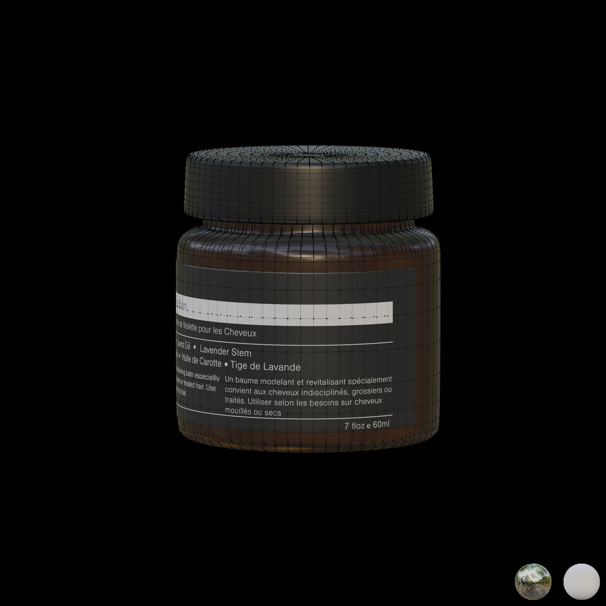 Aesop Hair Violet Leaf Hair Balm 60ml Low-poly 3D model_6