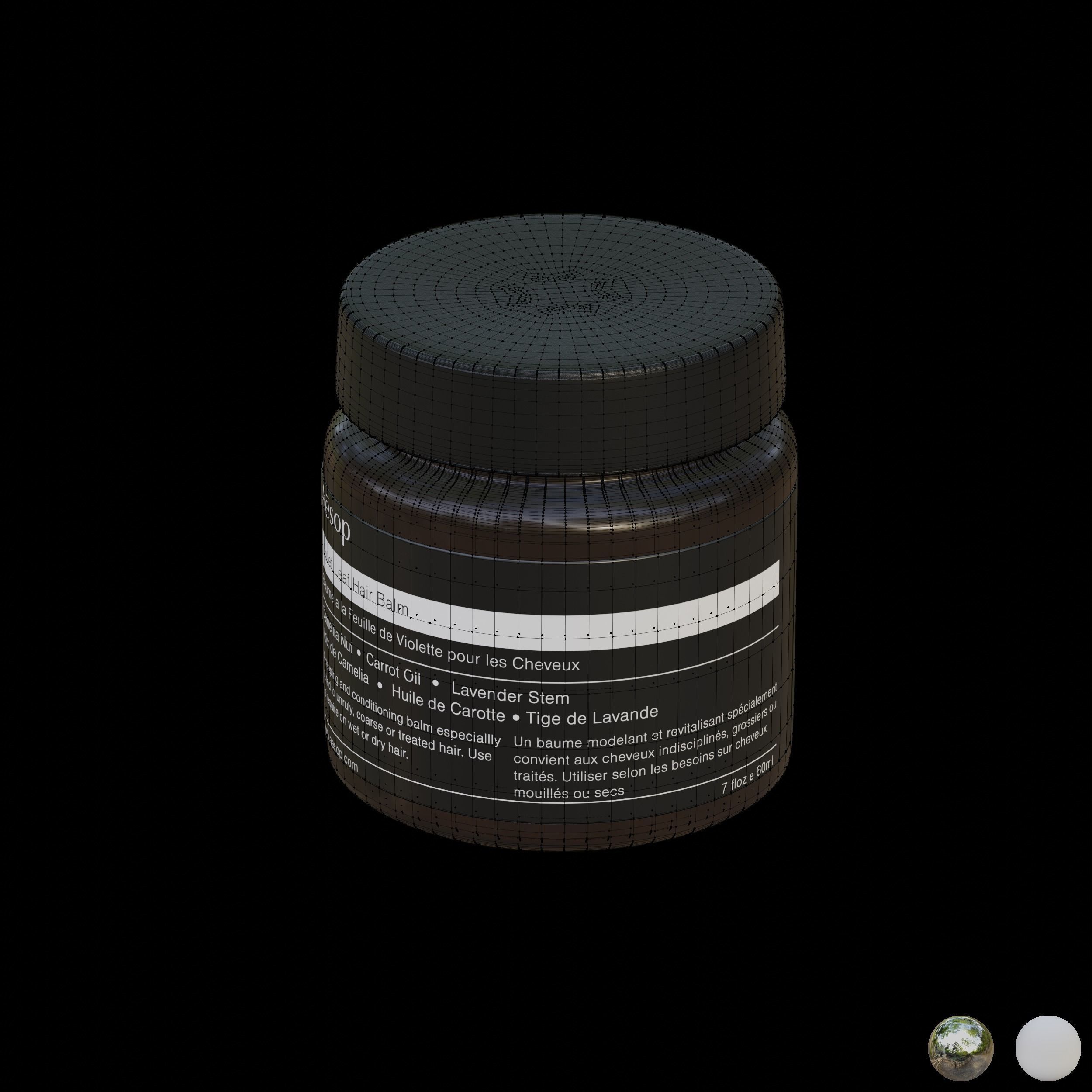Aesop Hair Violet Leaf Hair Balm 60ml Low-poly 3D model_3
