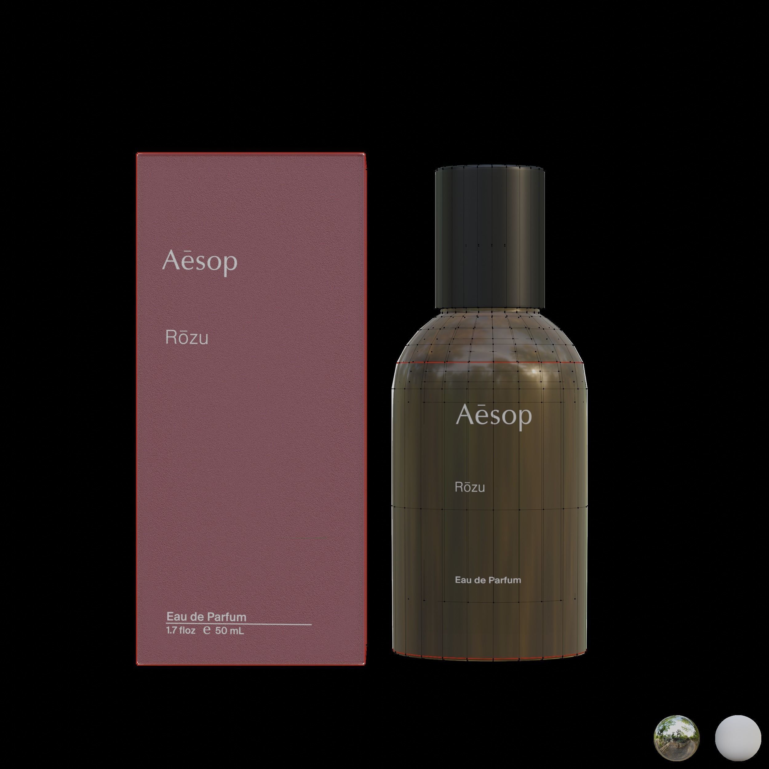 Aesop Ro-Zu Eau de Parfum 50 ml Low-poly 3D model_3