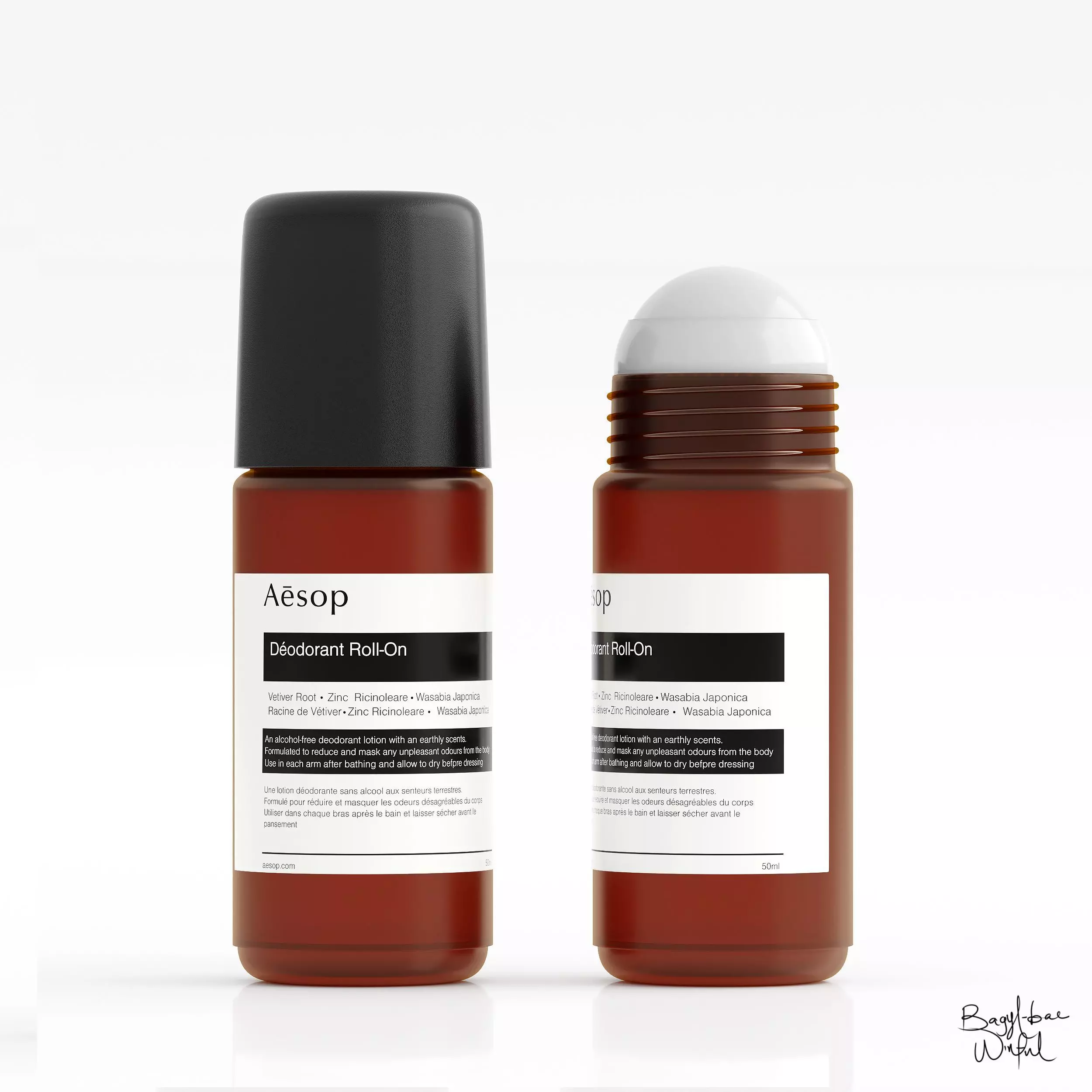 3D model Aesop Personal Care Deodorant Roll On 50 ml VR / AR / low 