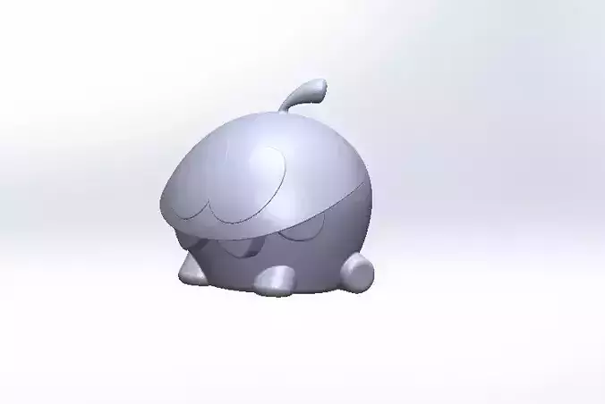 Om-Nom apple shaped toy 3D model