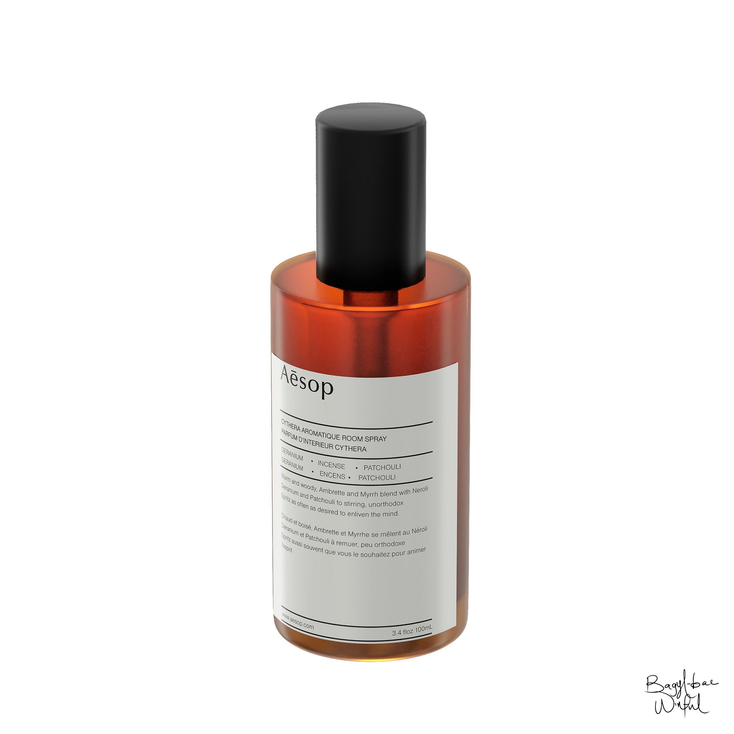 3D model Aesop Home Room Spray Cythera 100 ml Large VR / AR / lowpoly