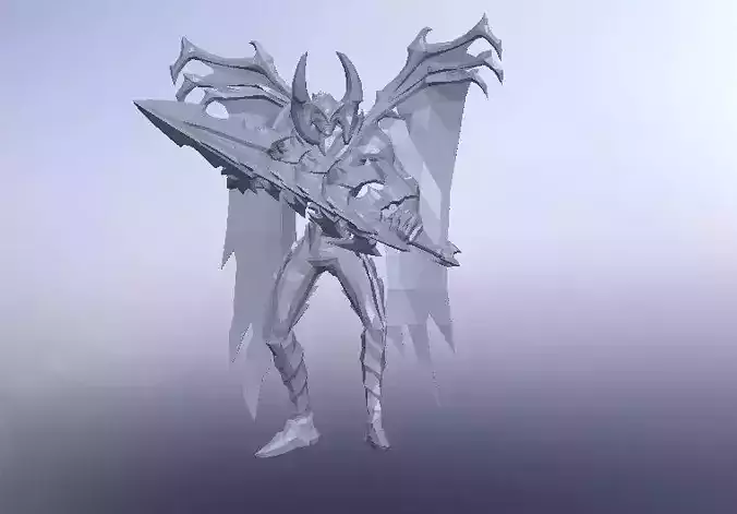 Aatrox demon holding sword