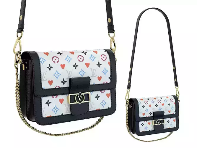 Louis Vuitton Dauphine Bag Black White Monogram